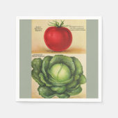 Serviette En Papier potager vintage, 1913 (Devant)