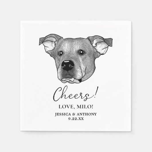 Serviette En Papier Potcake Chien Cheveux personnalisés serviettes (Devant)