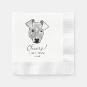 Serviette En Papier Potcake Chien Cheveux personnalisés serviettes (Devant)