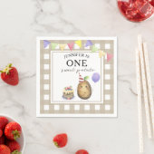 Serviette En Papier Potiron aquarelle 1er anniversaire (En situation)