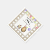 Serviette En Papier Potiron aquarelle 1er anniversaire (Coin)