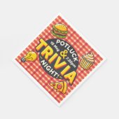 Serviette En Papier Potluck et Trivia invitation de nuit par chance (Coin)