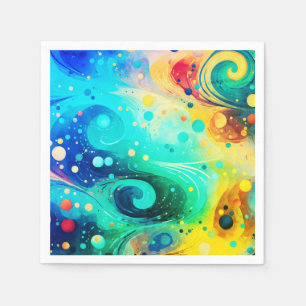 Serviette En Papier Pots et torsades Grunge Aquarelle masquer vers le 