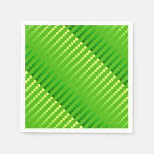 Serviette En Papier Pots satinés - teintes vert citron