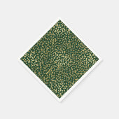Serviette En Papier Pots vert foncé et doré Confetti Élégant Glam (Coin)