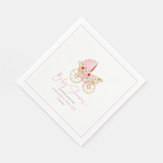 Serviette En Papier Poubelle rose fleurie mignonne (Coin)