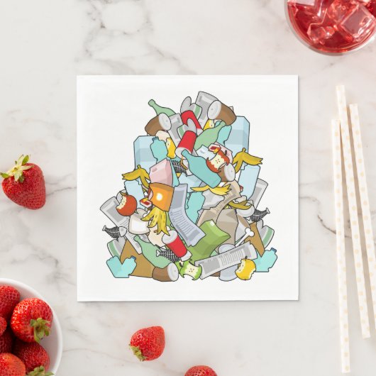 Serviette En Papier Poubelles Pile de déchets poubelles poubelles poub (En situation)