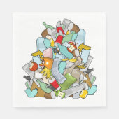 Serviette En Papier Poubelles Pile de déchets poubelles poubelles poub (Devant)
