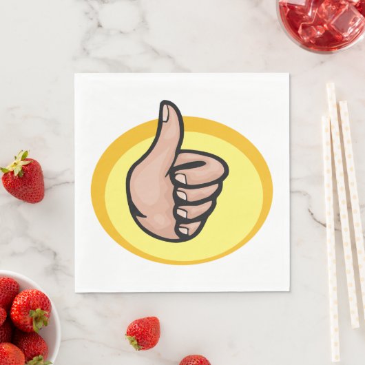Serviette En Papier Pouce vers le haut Gesture (En situation)