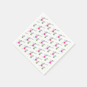 Serviette En Papier Pouces roses et vertes (Coin)