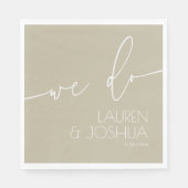 Serviette En Papier Poudre céleri ・ Mariage de script (Devant)