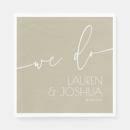 Serviette En Papier Poudre céleri ・ Mariage de script (Devant)