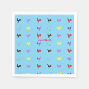 Serviette En Papier Poules de poulet Thunder_Cove