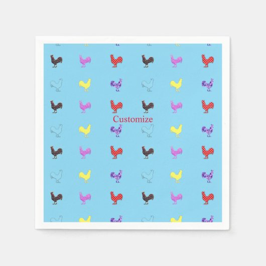 Serviette En Papier Poules de poulet Thunder_Cove (Devant)