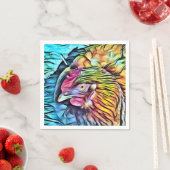 SERVIETTE EN PAPIER POULET (En situation)