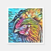 SERVIETTE EN PAPIER POULET (Devant)