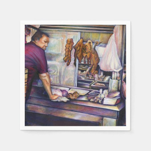 Serviette En Papier Poulet baisé au soleil, Singapour (Devant)