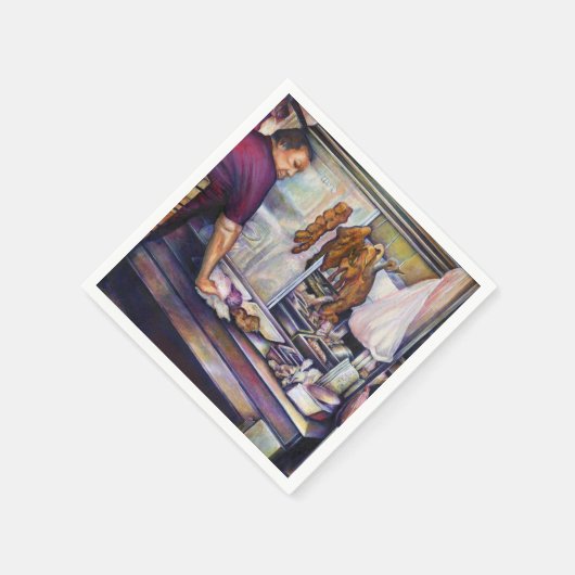 Serviette En Papier Poulet baisé au soleil, Singapour (Coin)