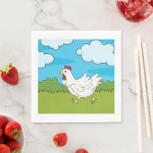 Serviette En Papier Poulet Courant Dans Une Serviette Papier