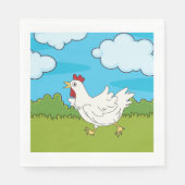 Serviette En Papier Poulet Courant Dans Une Serviette Papier (Devant)