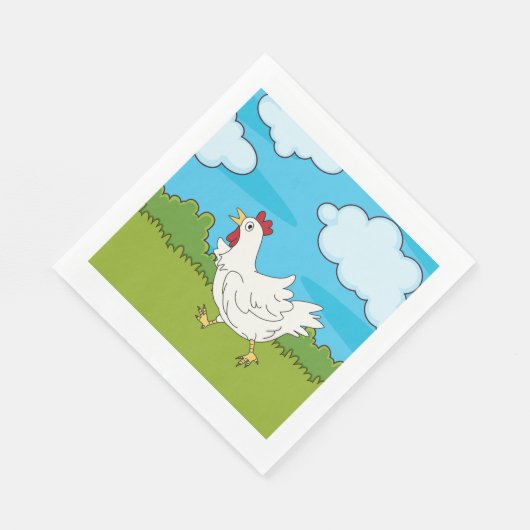 Serviette En Papier Poulet Courant Dans Une Serviette Papier (Coin)