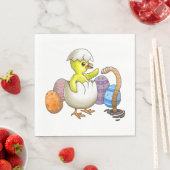 Serviette En Papier Poulet de Pâques éclos (En situation)