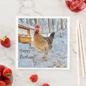 Serviette En Papier Poulet Dignifié Joyeux Anniversaire (En situation)