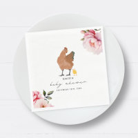 Poulet Fille Baby shower rose Floral Chick