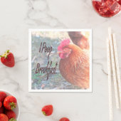 Serviette En Papier Poulet I poop Petit déjeuner Humour amusant (En situation)