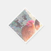 Serviette En Papier Poulet I poop Petit déjeuner Humour amusant (Coin)