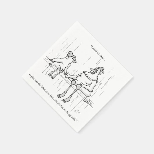 Serviette En Papier Poulet ou Oeuf (Coin)