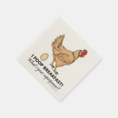 Serviette En Papier Poulet Poops Petit-déjeuner Drôle Design (Coin)