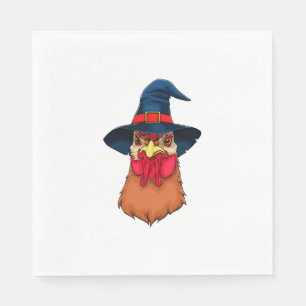 Serviette En Papier Poulet Sorcière Drôle Halloween Horreur Épouvantab