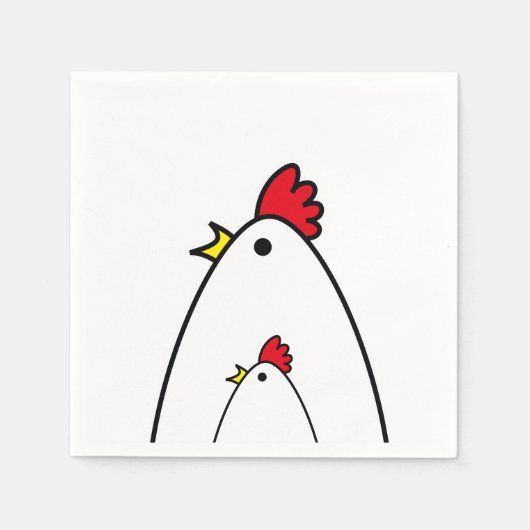 Serviette En Papier Poulets (Devant)