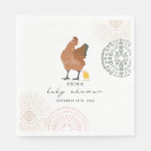Serviette En Papier Poulets Baby shower poussin (Devant)