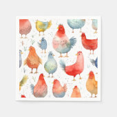 Serviette En Papier Poulets d'élevage (Devant)