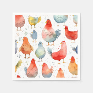 Serviette En Papier Poulets d'élevage