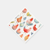 Serviette En Papier Poulets d'élevage (Coin)