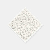 Serviette En Papier Poulets en encre (Coin)