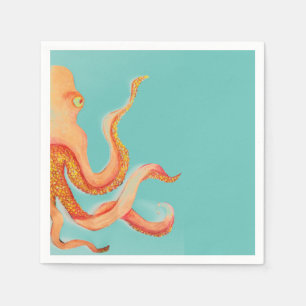 Serviette En Papier poulpe orange