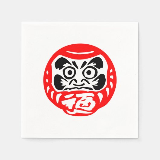 Serviette En Papier Poupée Daruma (Devant)