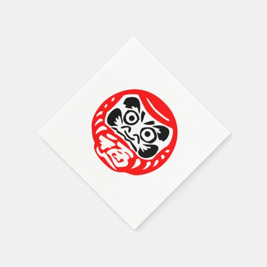 Serviette En Papier Poupée Daruma (Coin)