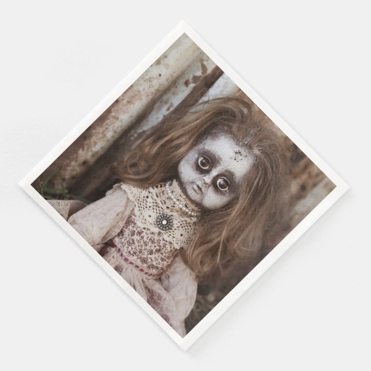 Serviette En Papier Poupée gothique déplaisante en porcelaine Goth vic (Coin)