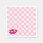 Serviette En Papier Poupée rose rétro Anniversaire (Devant)