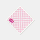 Serviette En Papier Poupée rose rétro Anniversaire (Coin)