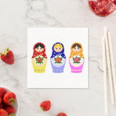 Serviette En Papier Poupées de nidification russe matryoshka (En situation)