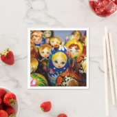 Serviette En Papier Poupées de nidification russes (En situation)