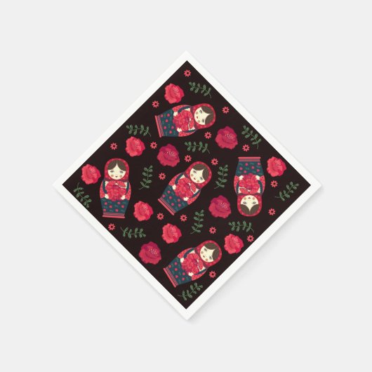 Serviette En Papier Poupées d'imbrication (Coin)