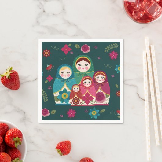 Serviette En Papier Poupées russes (En situation)
