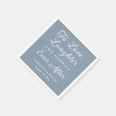 Serviette En Papier Pour aimer rire Dusty Blue Mariage serviettes (Coin)